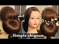 BRIDAL HAIRSTYLE. HOW TO DO A SIMPLE CHIGNON  #louisihuefo #hairtutorial #lowsidechignon