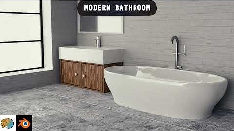 Blender l Making a modern bathroom in Blender l Timelapse Tutorial