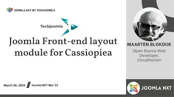 Joomla Front-end layout module for Cassiopiea by Maarten | Joomla NXT