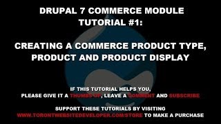 Drupal Commerce Module Tutorial 1: Setting up Product Types, Products and Product Displays