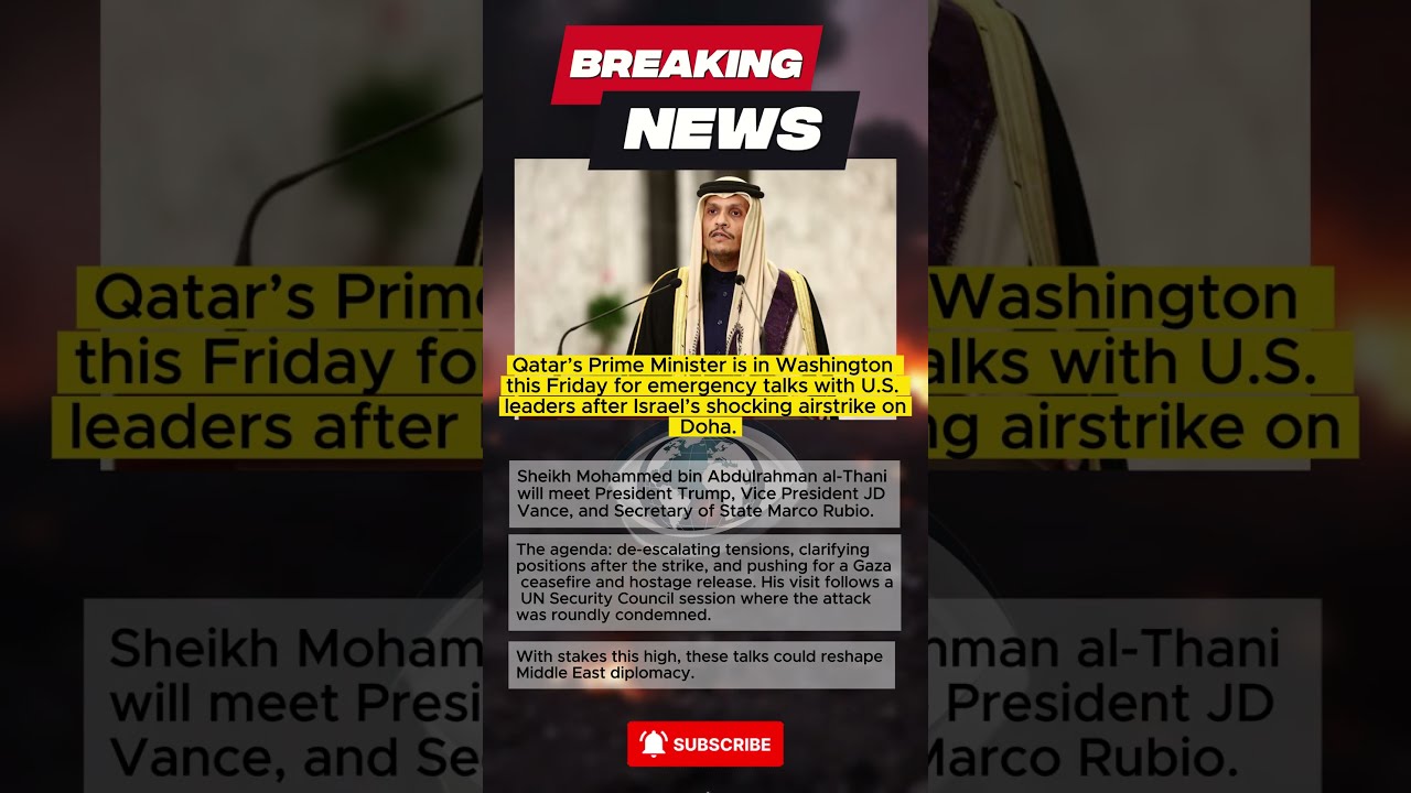 US QATAR URGENT TALKS Qatar Diplomacy MiddleEast Gaza News NewsUpdate Short Shorts