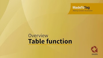 MadeToTag – Overview table function