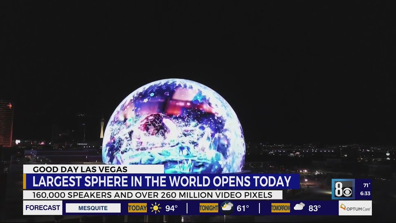 Sphere Las Vegas debuts largest LED screen in the world