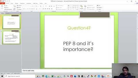 Python Interview Question | What is PEP 8 & its importance ? | Tutorial 04