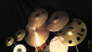 HD VIDEO Sabian HHX Evolution 7 10 Splash 16 Crash 17 Effeks 18 O-Zone cymbal demonstration