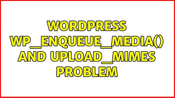 Wordpress: wp_enqueue_media() and upload_mimes problem