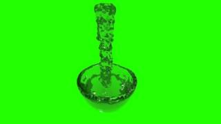 Pouring Water Effect Green Screen Free Stock Footage