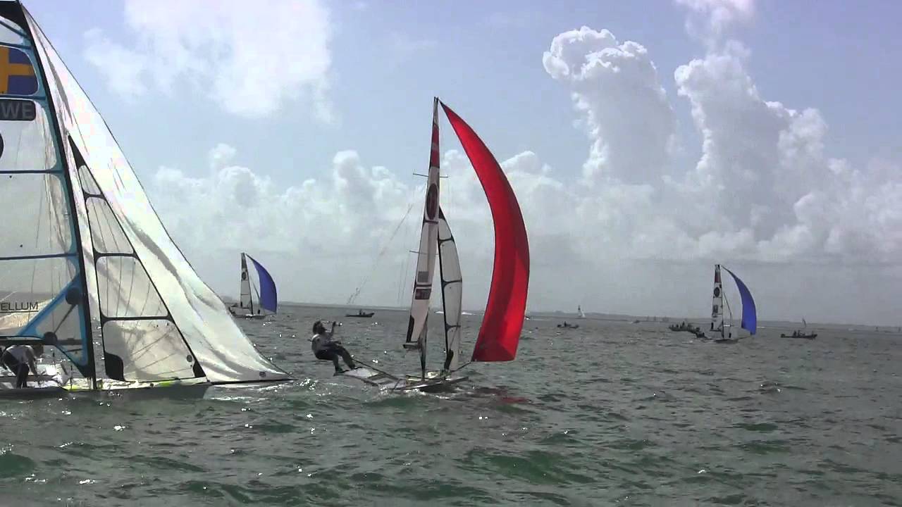 49erFX Sailing Theatre Style Final - 2014 Miami World Cup - Race 2 of 3