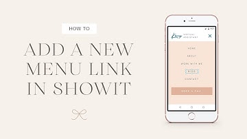 How to Add a New Link to Your Menu in Showit