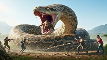 Impossible Rescue! Brave Team Saves Monkey Eaten by Giant Python