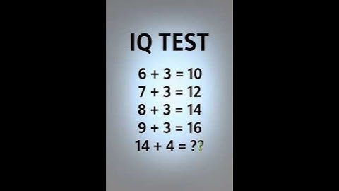 IQ Test Puzzle | Can You Solve This Trick Question? 🧠 | Mind Challenge