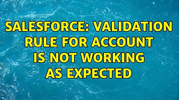 Salesforce: Validation Rule for Account is not working as expected