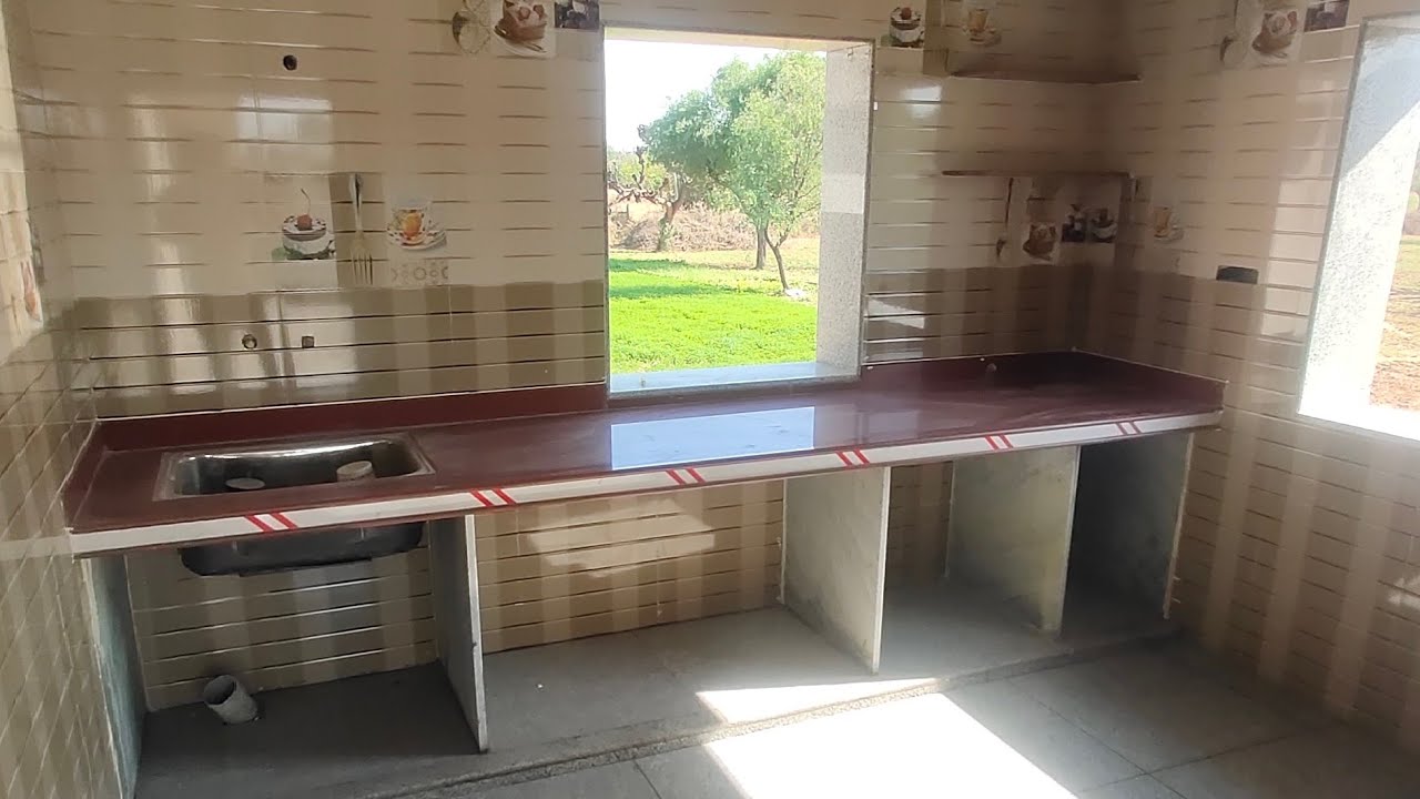 Simple Kitchen Design Video, Lakha Red Granite Kitchen Design Ideas
