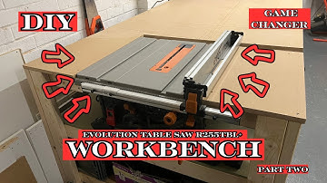 Evolution R255TBL+ Table Saw | How I Integrated It Into My Workbench