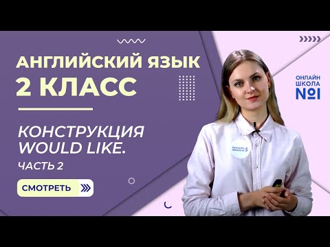 Видеоурок 38. Конструкция would like. Часть 2. Английский язык 2 класс