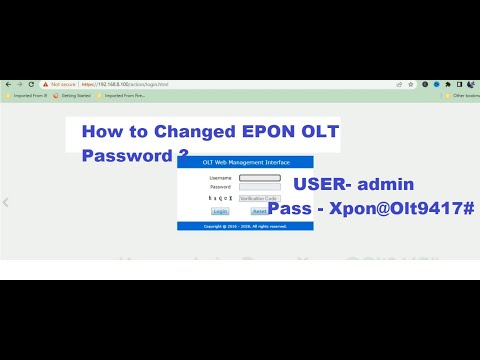 How to Changed EPON & GPON OLT Password ??