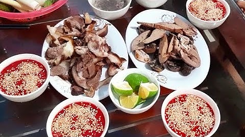 Biển Nguyễn ngọc |Tiết Canh Chó.Thịt Chó.Quán Của Trưởng Thôn Rất Ngon.