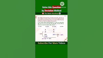 Solve this Question by Deviation Method || #maths #shorts #ssc #cgl #chsl #wbpsc #wbp #railway #bank