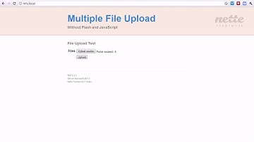 HTML5 - Nette Framework - Multiple File Upload
