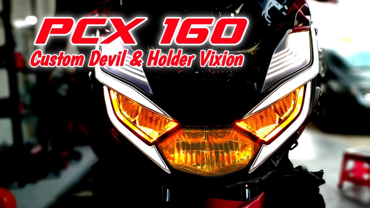MODIFIKASI lampu PCX 160 Simple | devil yellow - YouTube