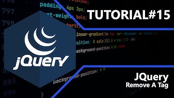 JQuery | Remove A Tag | Tutorial #15