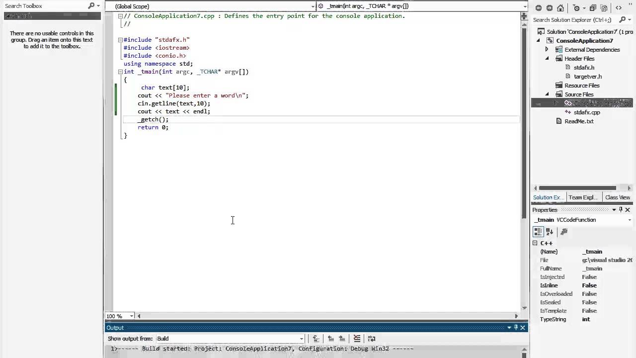 visual c++ Keyboard Input | getline function - YouTube