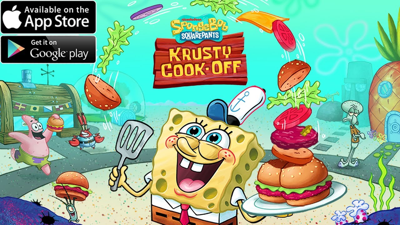 Spongebob Krusty Cook Off Gameplay Ios Android Youtube - getting a job with spongebob at the krusty crab roblox fast food