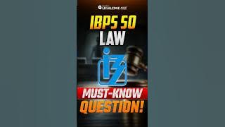 IBPS SO Law Aspirants: Can You Answer This? ⚖️