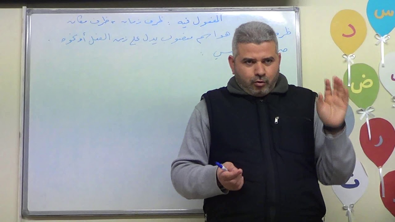 32. شرح الاجرومية ، المفعول فيه ، ظرف الزمان ، ظرف المكان