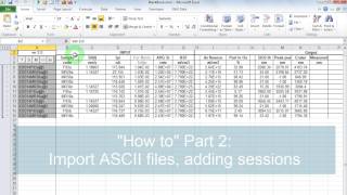 SIMS data processing. Exporting ASCII and Adding New Session