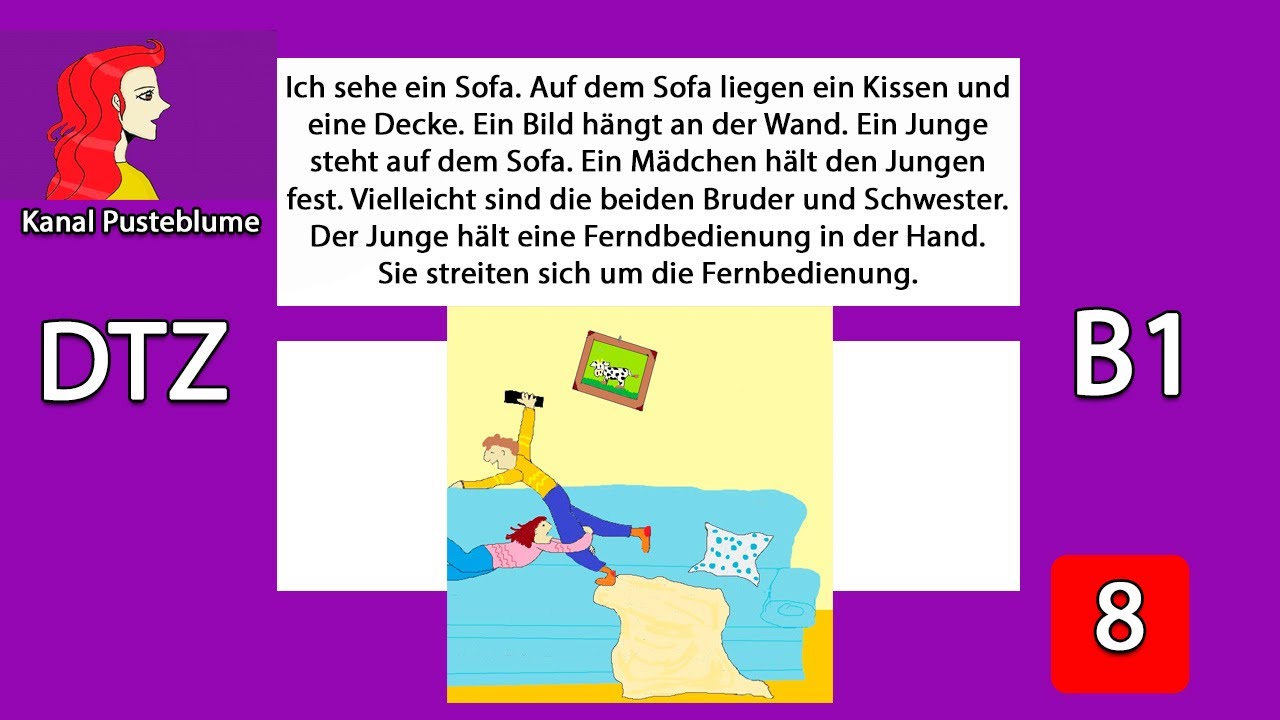 Deutschpr fung DTZ B1 Bildbeschreibung YouTube
