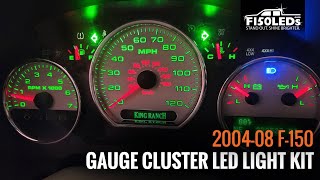 200408 F150 GAUGE CLUSTER LED LIGHT KIT INSTALL F150LEDS.COM