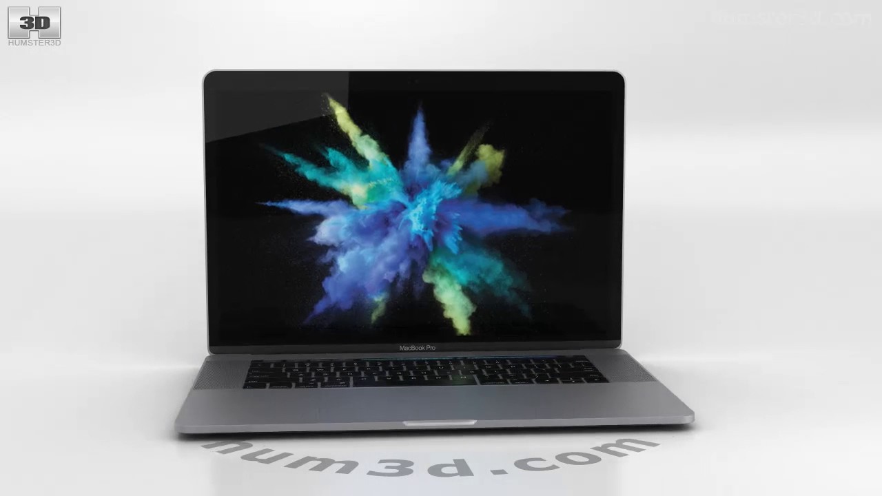 Apple MacBook Pro 15 inch (2016) Space Gray 3D model - Download