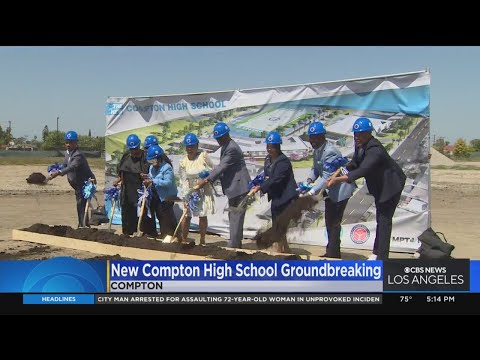 Dr. Dre attends new Compton high school groundbreaking