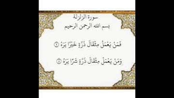 سورة الزلزلة الآيات من ٧-٨