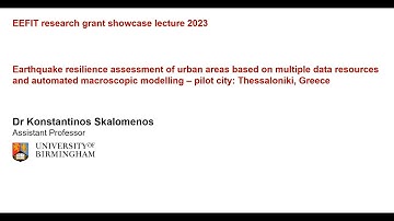 EEFIT research grant showcase lecture II 2023