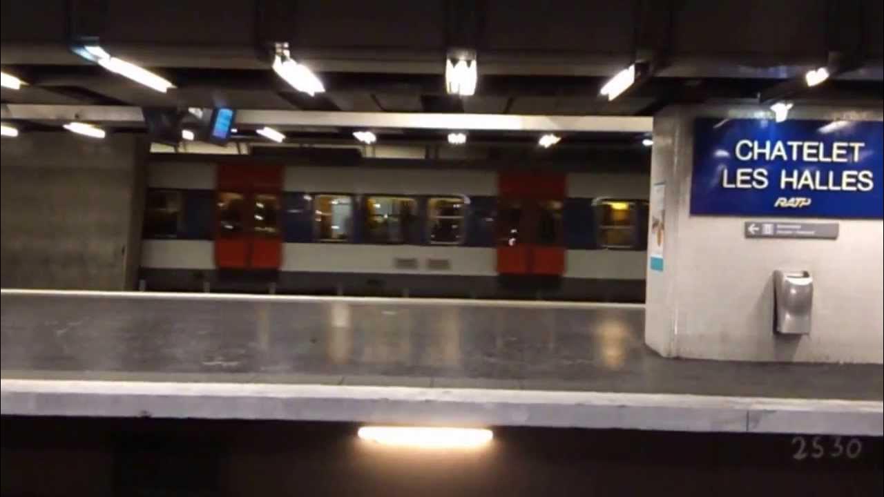 ChâteletLesHalles RER D et RER B YouTube