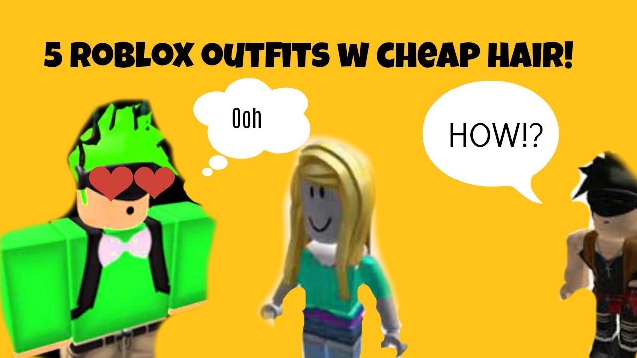 5 Awesome Roblox Outfits With Cheap Hair Brookie Youtube - 15 robux hair