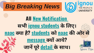 New Notification for All IGNOU Students. Must Watch all students.By ignou tips.
