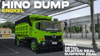 RILIS!! HINO DUMP ENGKEL MUATAN REAL || MOD BUSSID