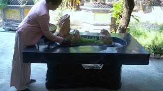 Canal Banquet Table, Winding Water Flow - Interesting Relaxing Stone Tables and Chairs (part 1)
