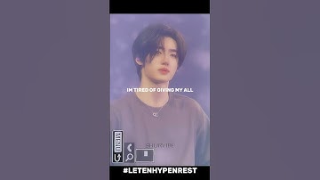 LETENHYPENREST #enhypen #sad #mentalhealth #letenhypenrest