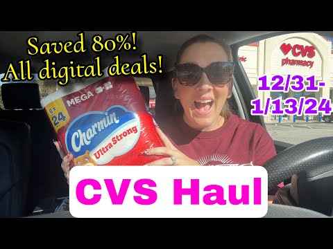 CVS Haul – Save 80% Using ONLY DIGITAL COUPONS! 12/31-1/13/24 CVS Updates!