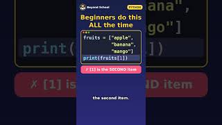 Beginner Python Mistake: Lists Start at 0 ❌ #Shorts