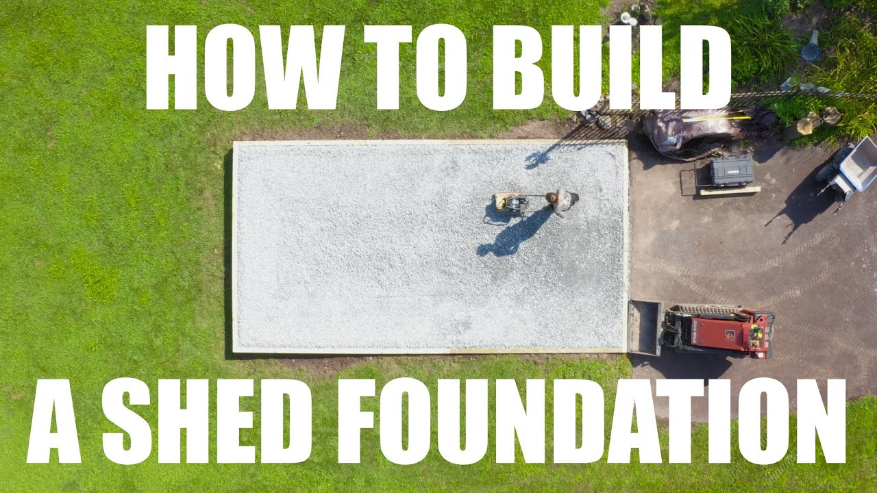 how to build a gravel shed foundation - youtube