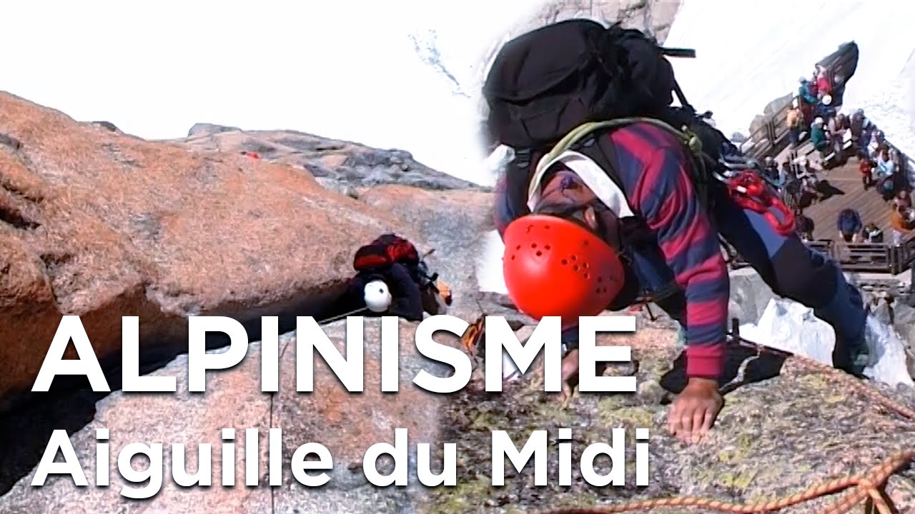 La voie Rébuffat Baquet Face Sud Aiguille du Midi Chamonix MontBlanc alpinisme escalade