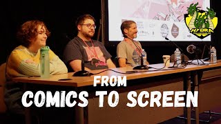 Comic Con Panel Comics to Screen and Back Again Charlie Adlard - Alice May Oseman - Hamish Steele
