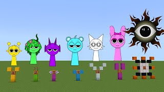 All new Sprunki Evolution In Minecraft Pe 