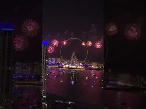 Corner Side JBR Jumeirah Beach Residence Coast. Dubai Ain Fireworks View