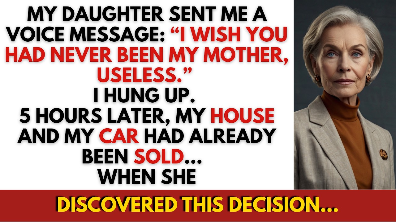 My Daughter Sent Me a Voice Message: ‘I Wish You Had Never Been My Mother, Useless.’ Then…